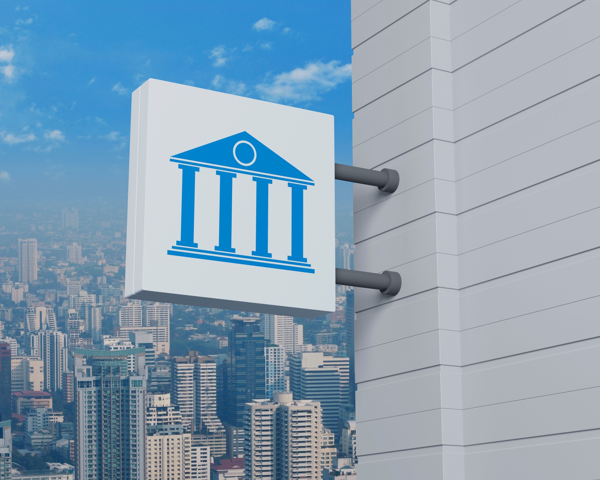 Business banking service concept, 3D rendering